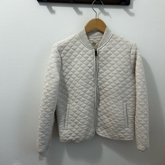 Marine Layer Jackets & Blazers - Marine Layer Quilted Ivory Bomber Jacket - Unbranded
